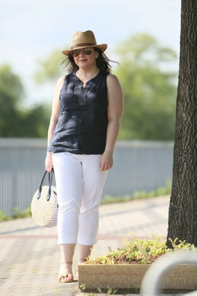 talbots linen top