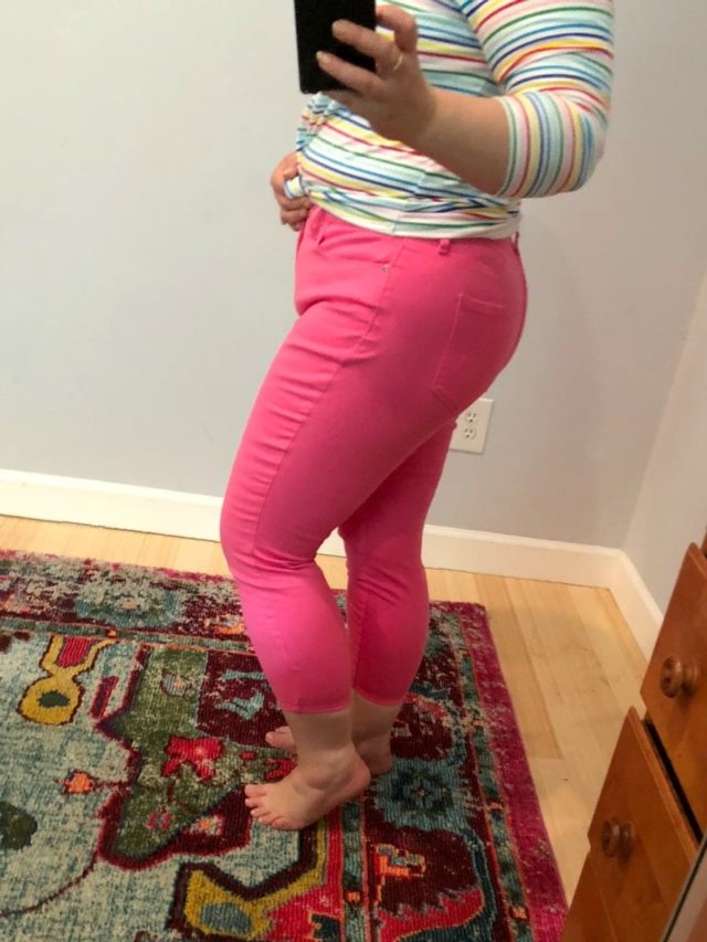 a talbots pink cropped jeans