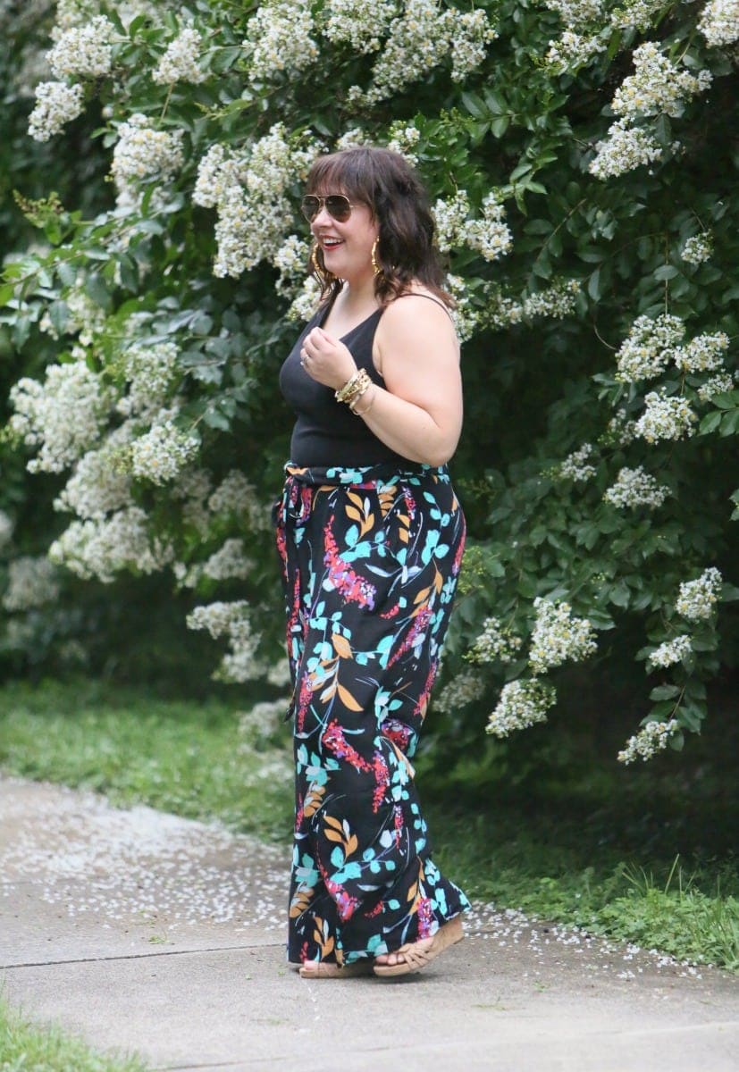 bp floral wide leg pants