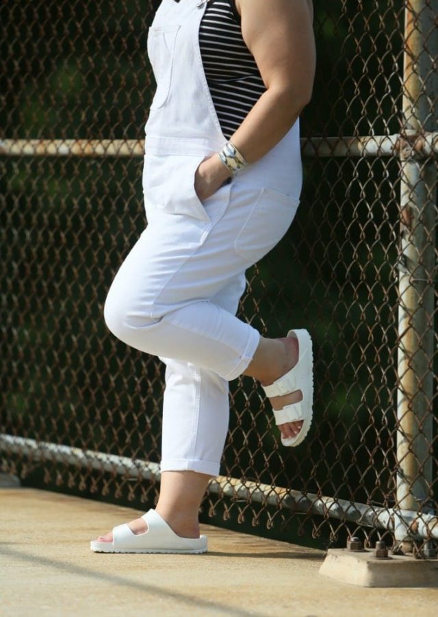 gap white overalls