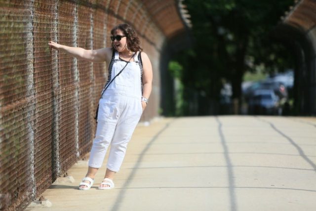 white overalls gap