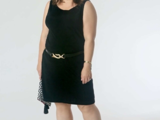 Dinner Date: Glam up the dress by adding heels and a hip belt. Dinner Date: Glam up the dress by adding heels and a hip belt.  The clutch adds interest.