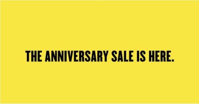 Anniversary Sale