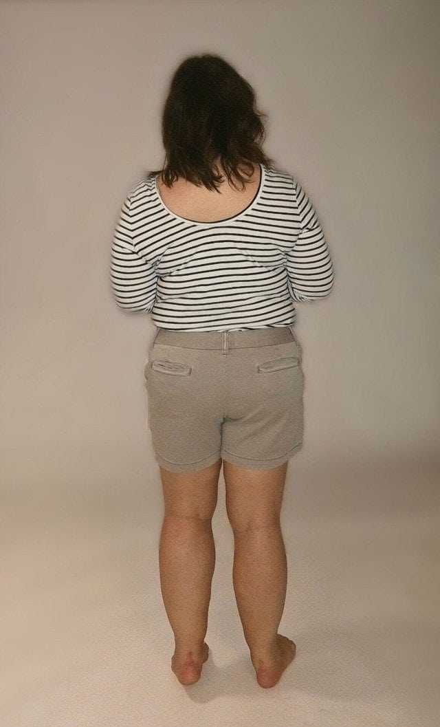caslon twill shorts back view