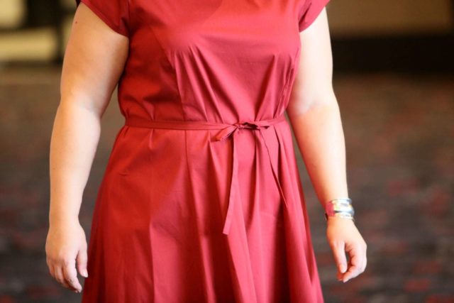 universal standard j crew red dress review