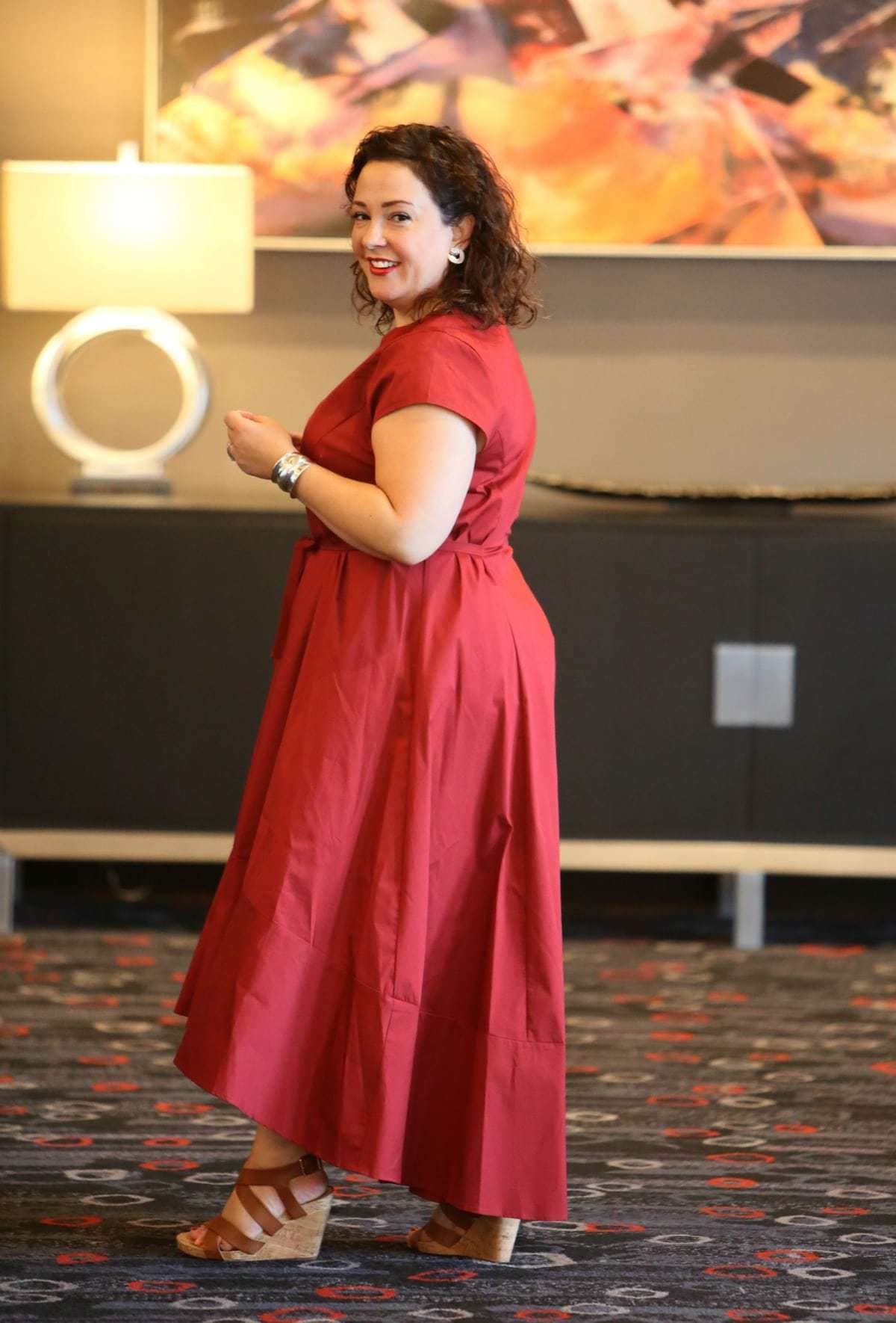 red j crew dress