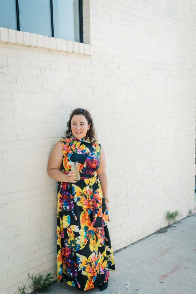 Vintage plus size dress from Etsy as seen on Wardrobe Oxygen