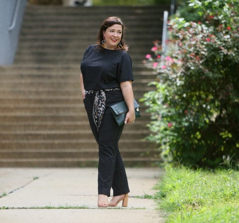 What I Wore: Pinstriped Ponte