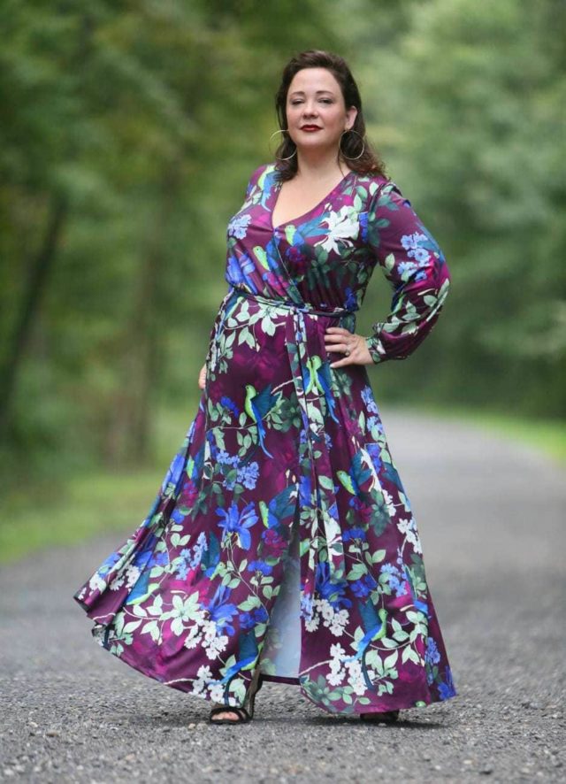 eloquii floral maxi dress