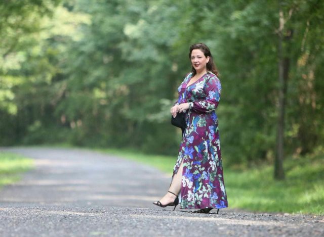 long sleeve maxi dress plus size