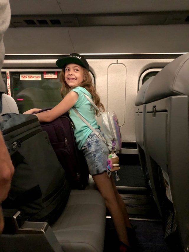 riding on amtrak with children