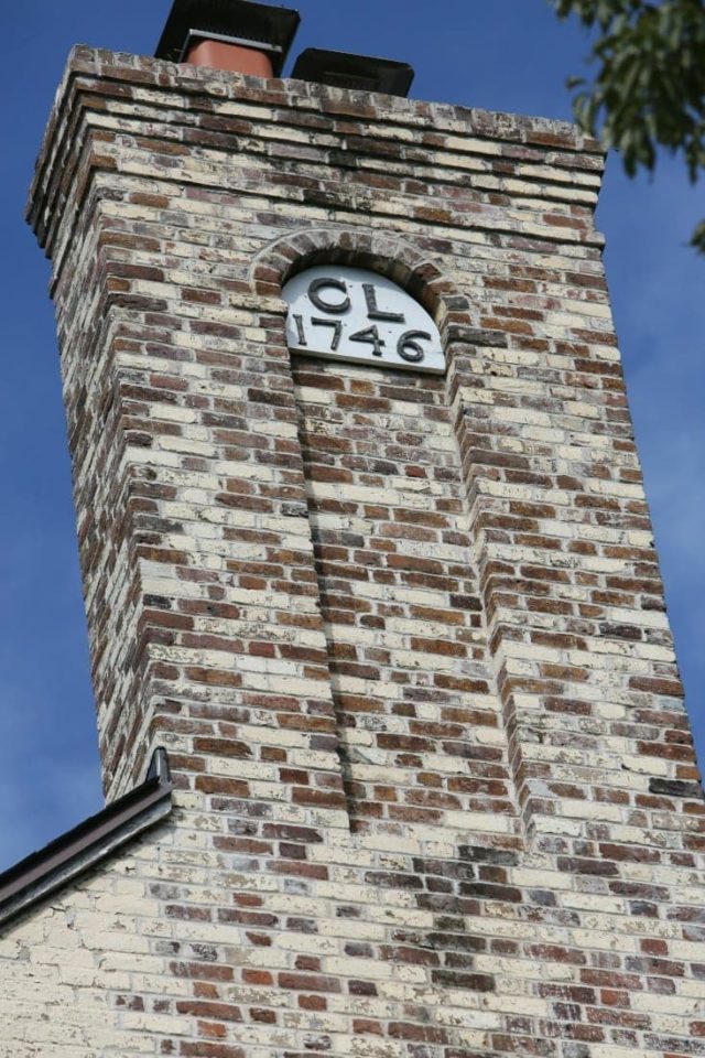 The chimney of Bostwick House in Bladensburg, Maryland