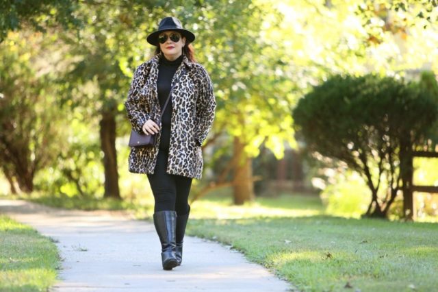 chicos leopard faux fur coat