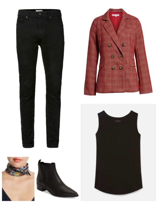 how to style a funky blazer for work