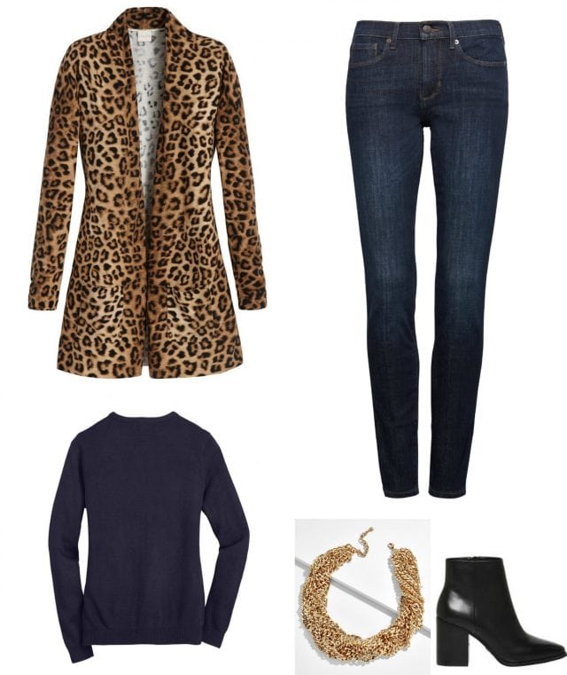 leopard navy and black
