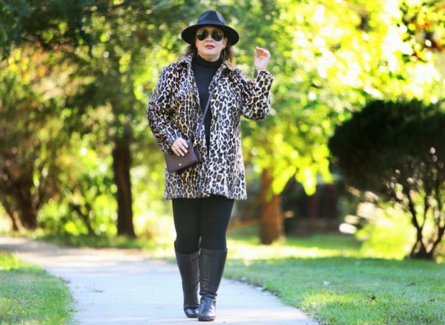 leopard print faux fur coat from chicos