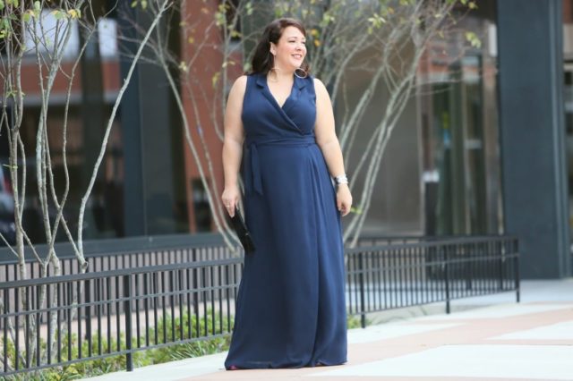 navy sleeveless maxi dress