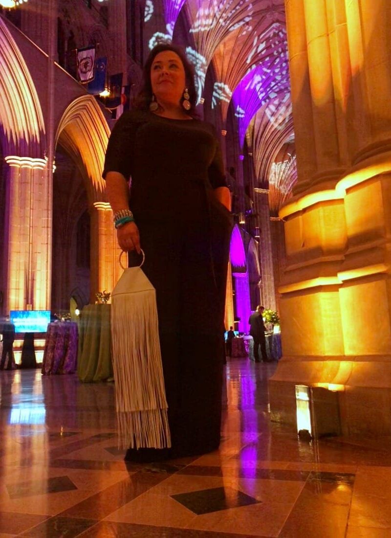 What I wore to the Fair Chance Butterfly Bash in Washington DC at the Washington National Cathedral. Tips on what to wear to a cocktail gala when you're over 40