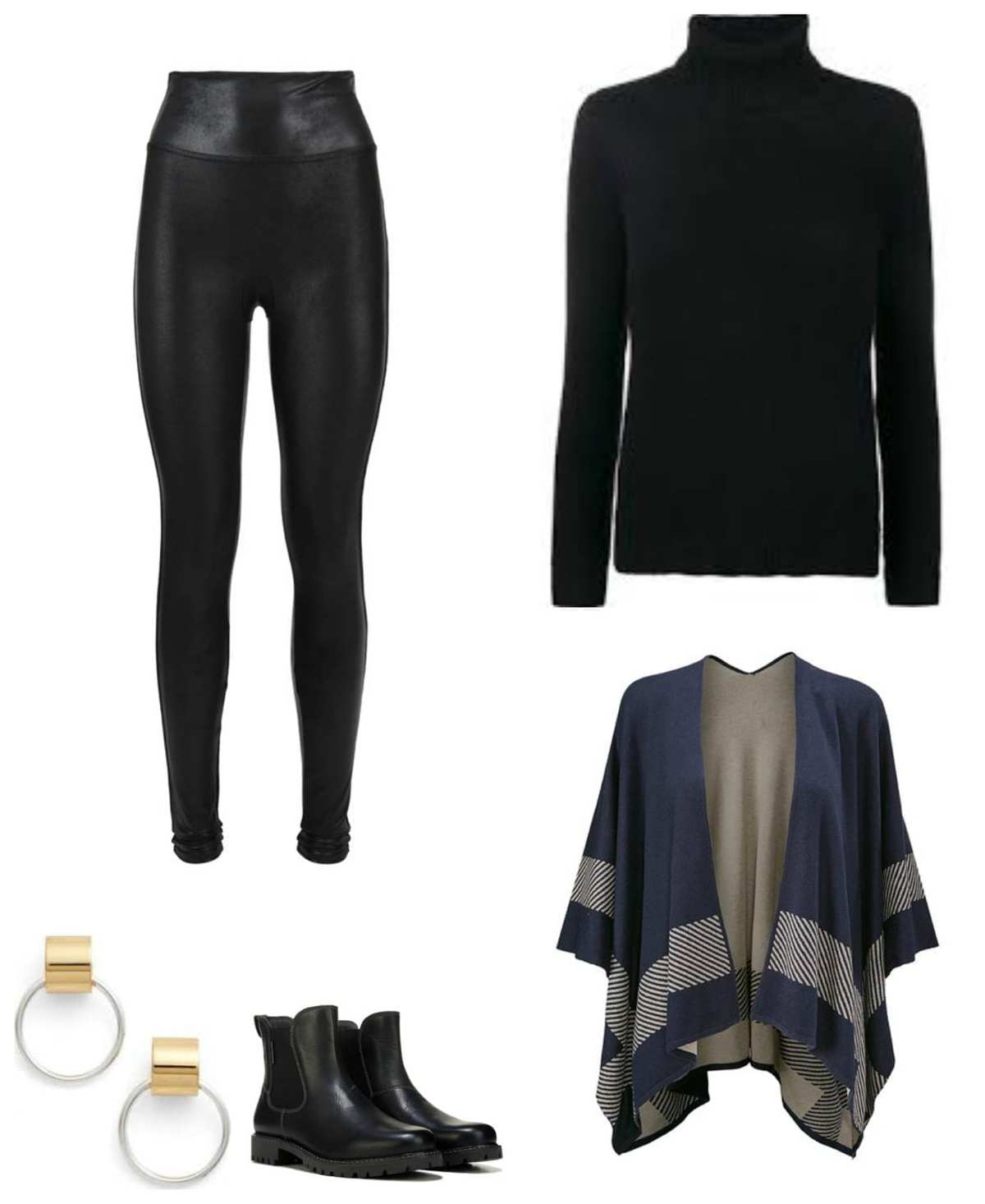 how to style a pair of faux leather front leggings