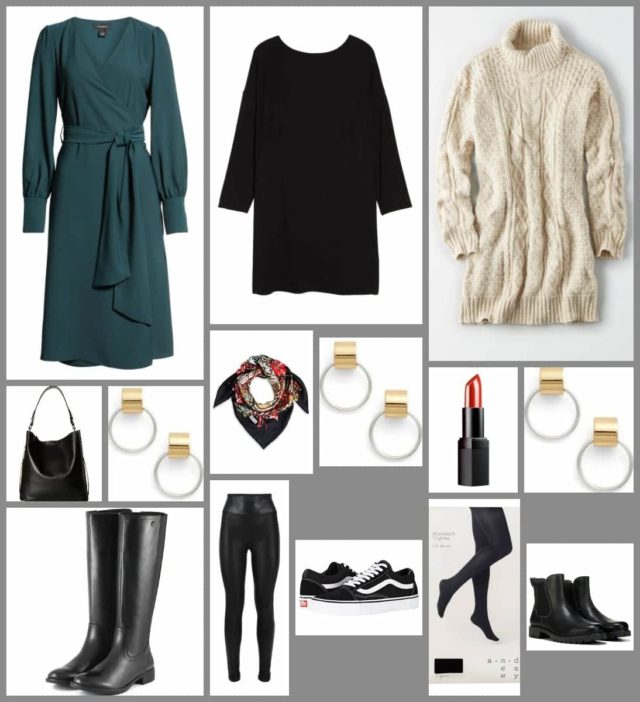 capsule wardrobe how to style dresses