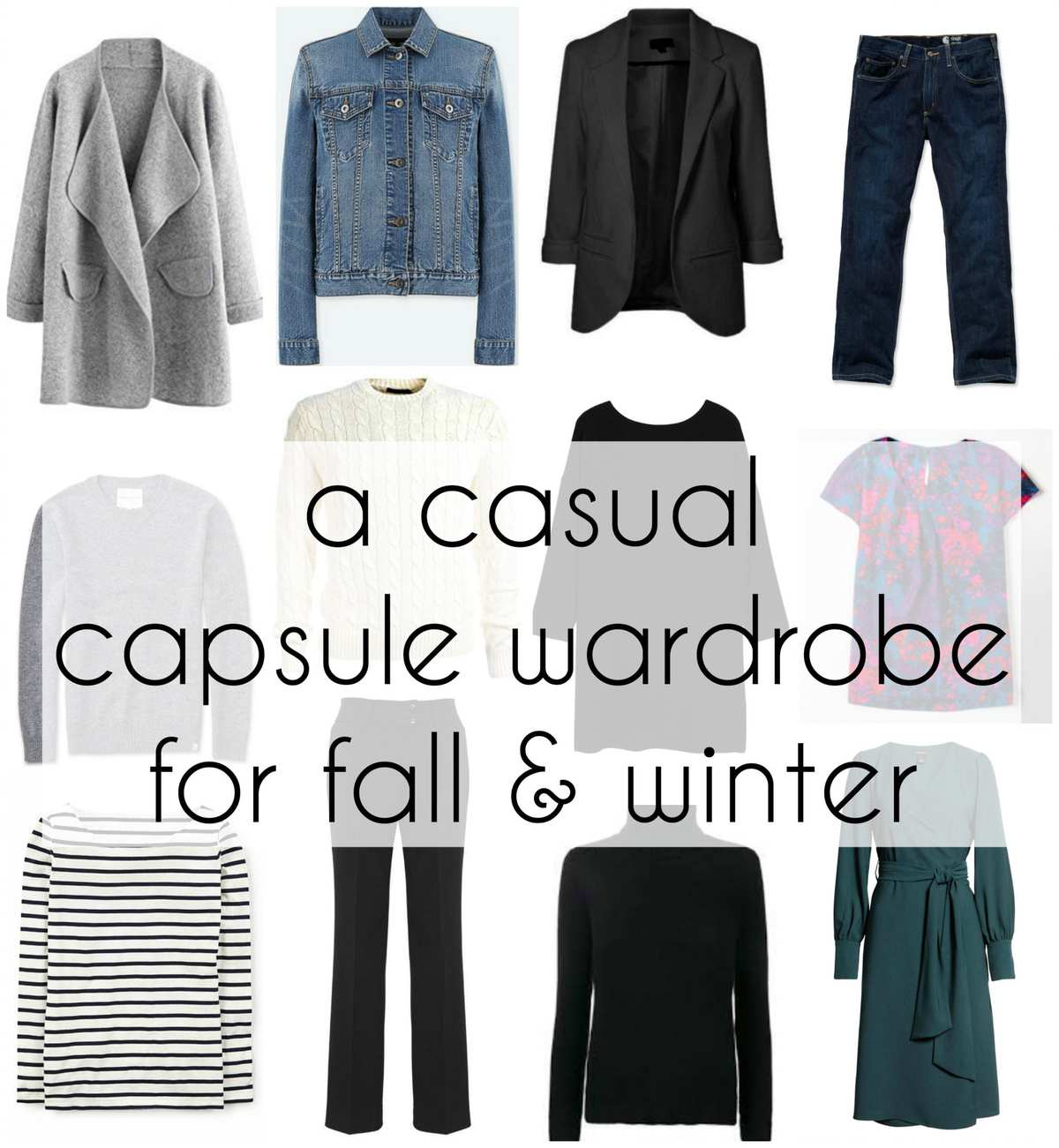 A Casual Capsule Wardrobe for Fall to Winter