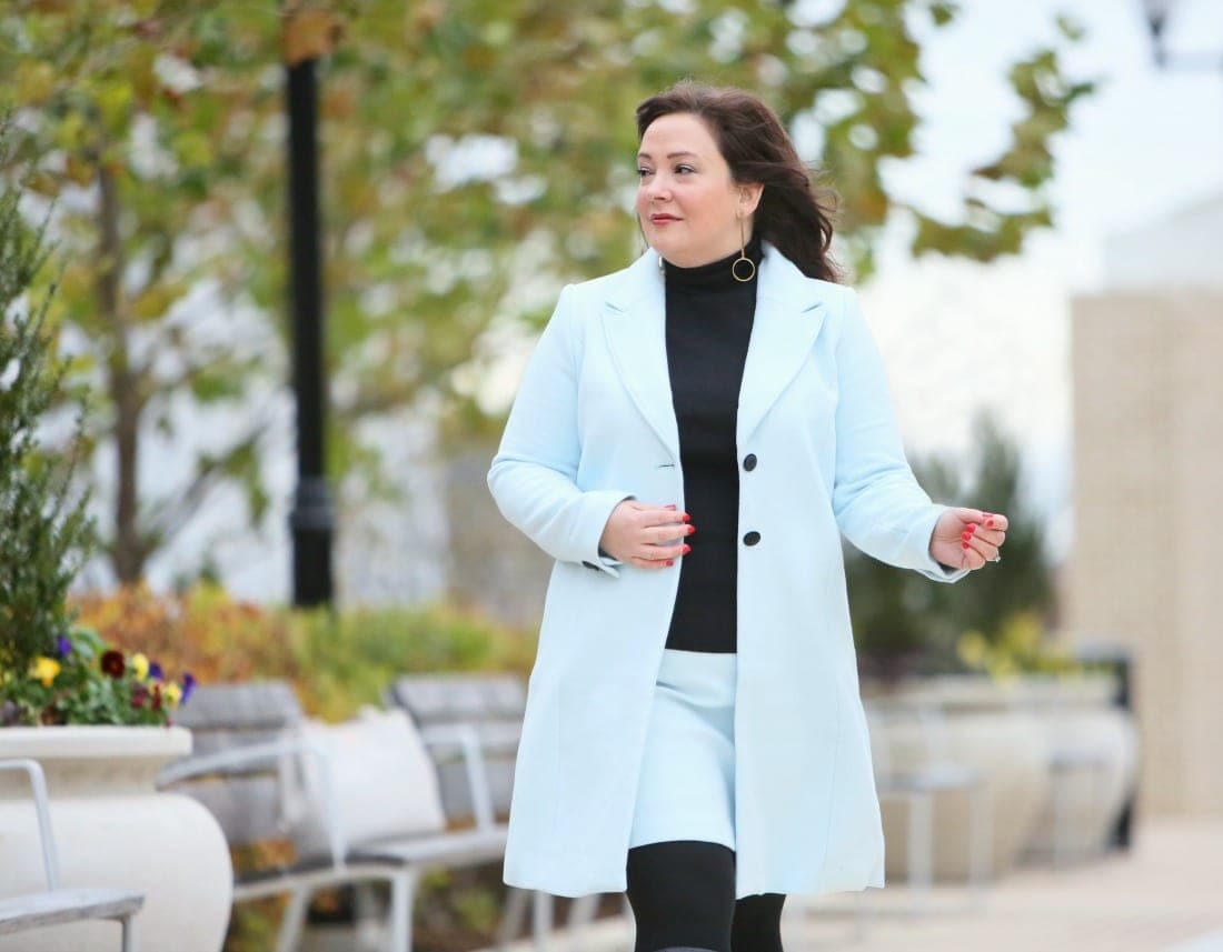 What I Wore: Ice Blue Skirt Suit