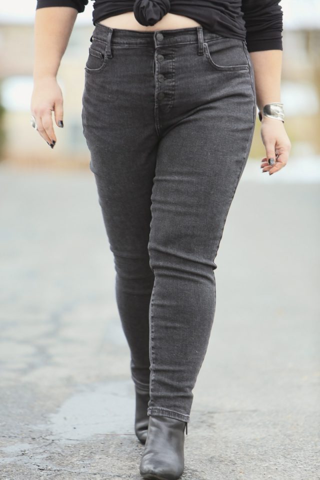everlane high rise skinny jean review 3