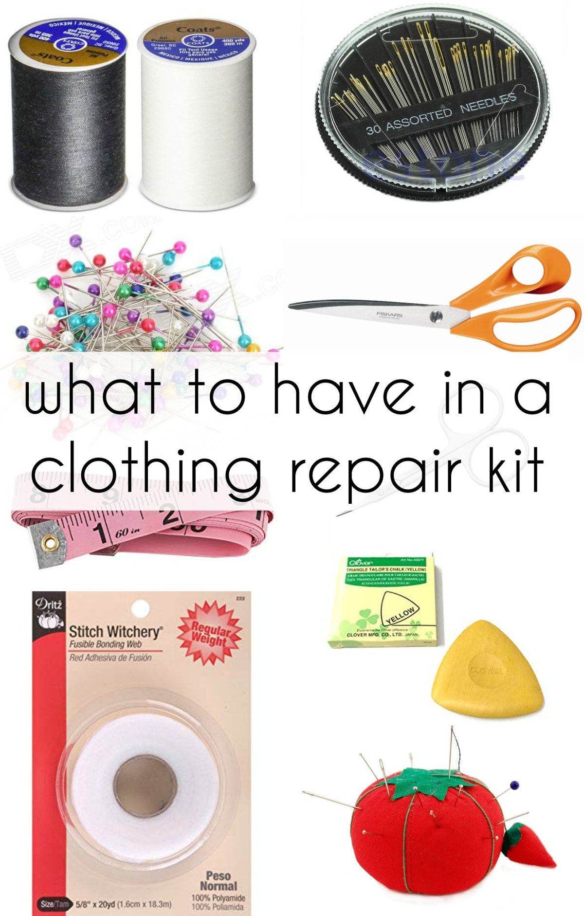 what to put in a clothing repair kit