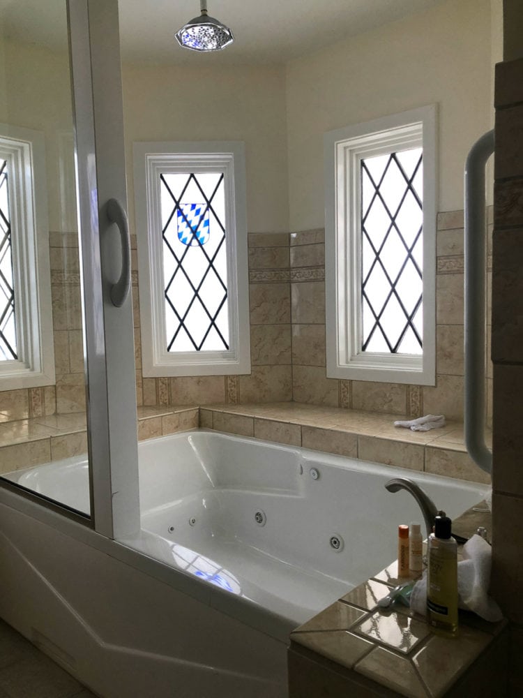 Our jacuzzi tub at the Bavarian Inn, Shepherdstown West Virginia