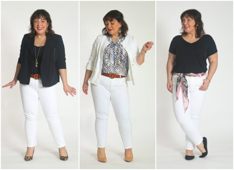 cabi capsule wardrobe white jeans