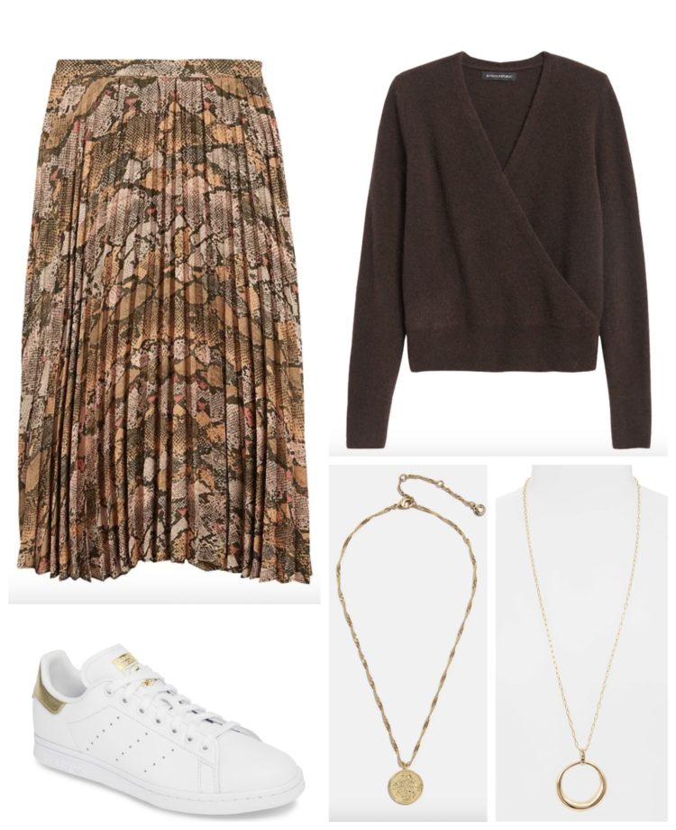 how to style sneakers with skirts