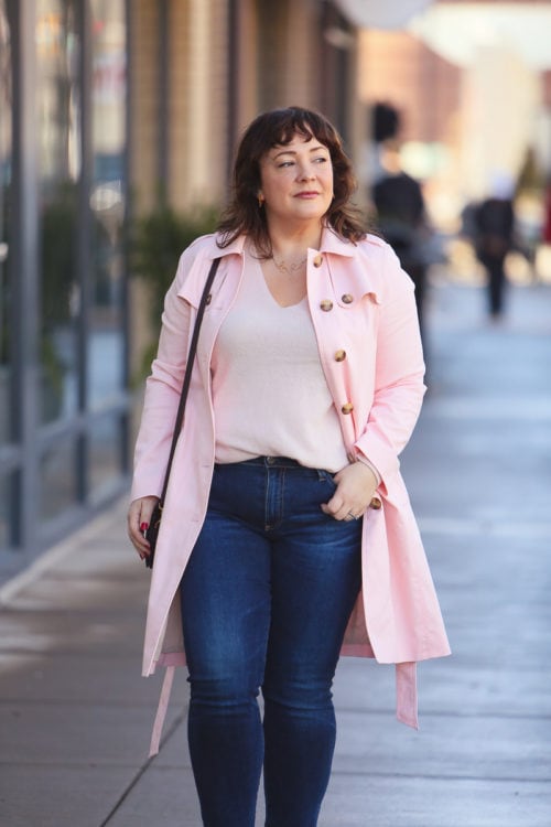 What I Wore: Blush Pink Trench Coat - Wardrobe Oxygen