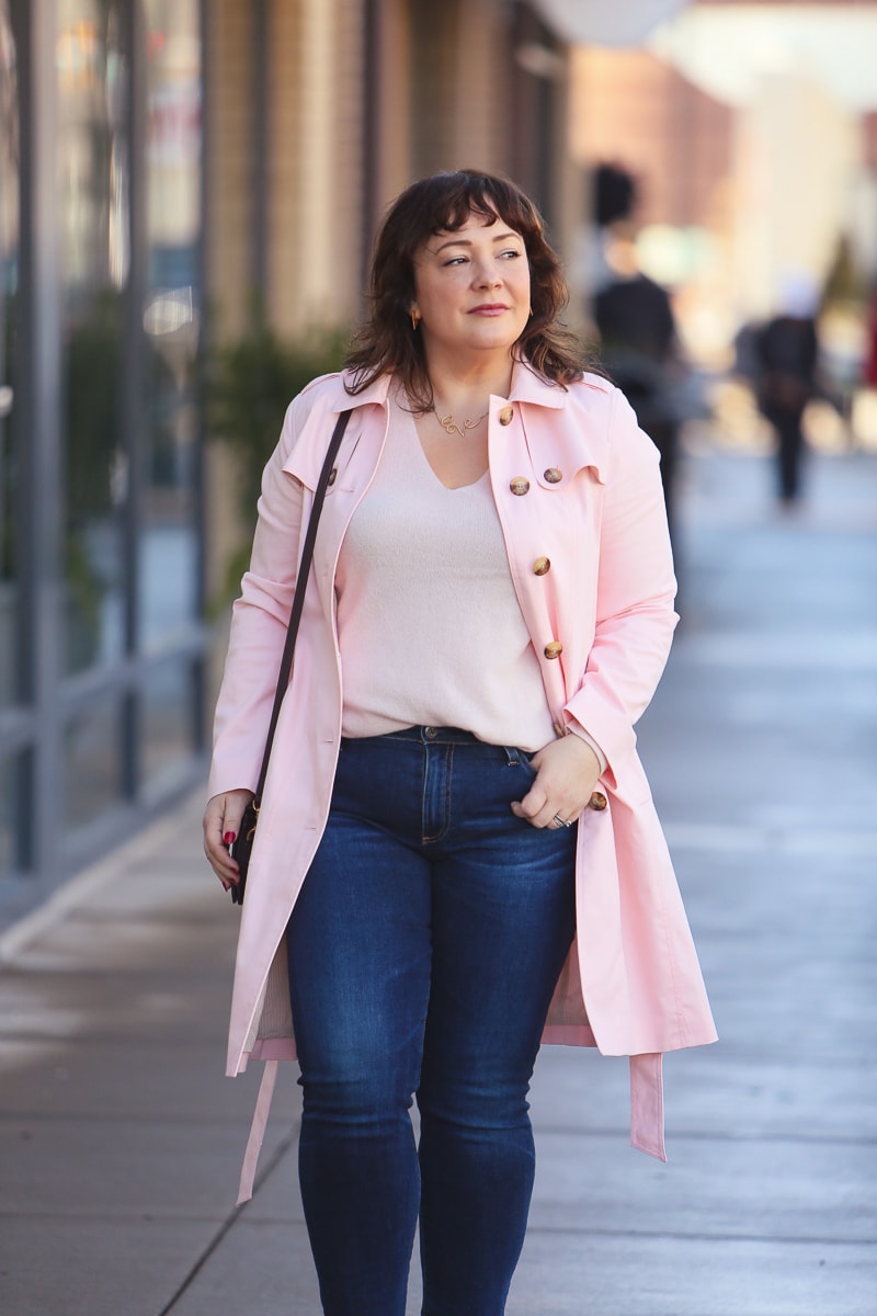 What I Wore: Blush Pink Trench Coat
