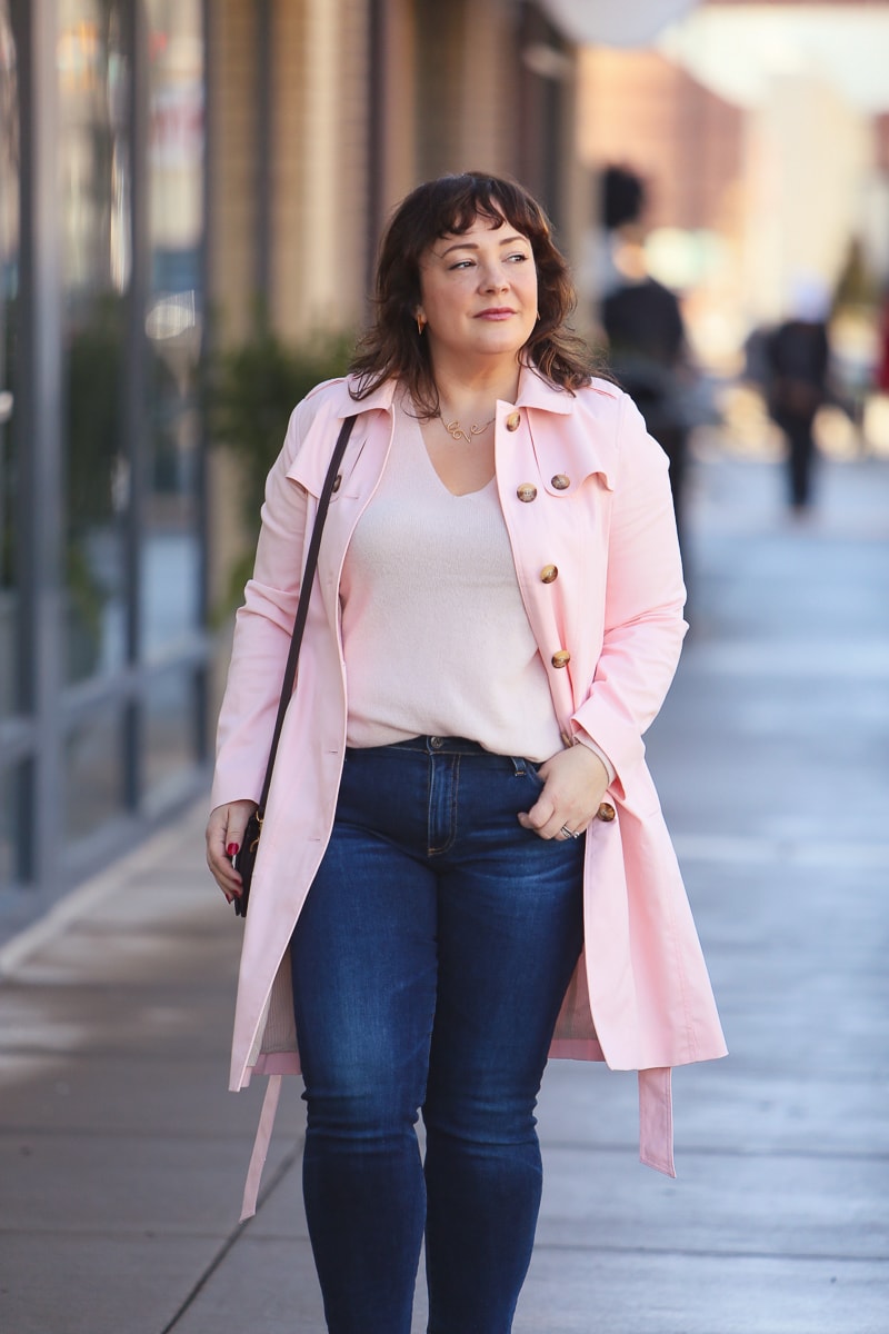 What I Wore Blush Pink Trench Coat Wardrobe Oxygen