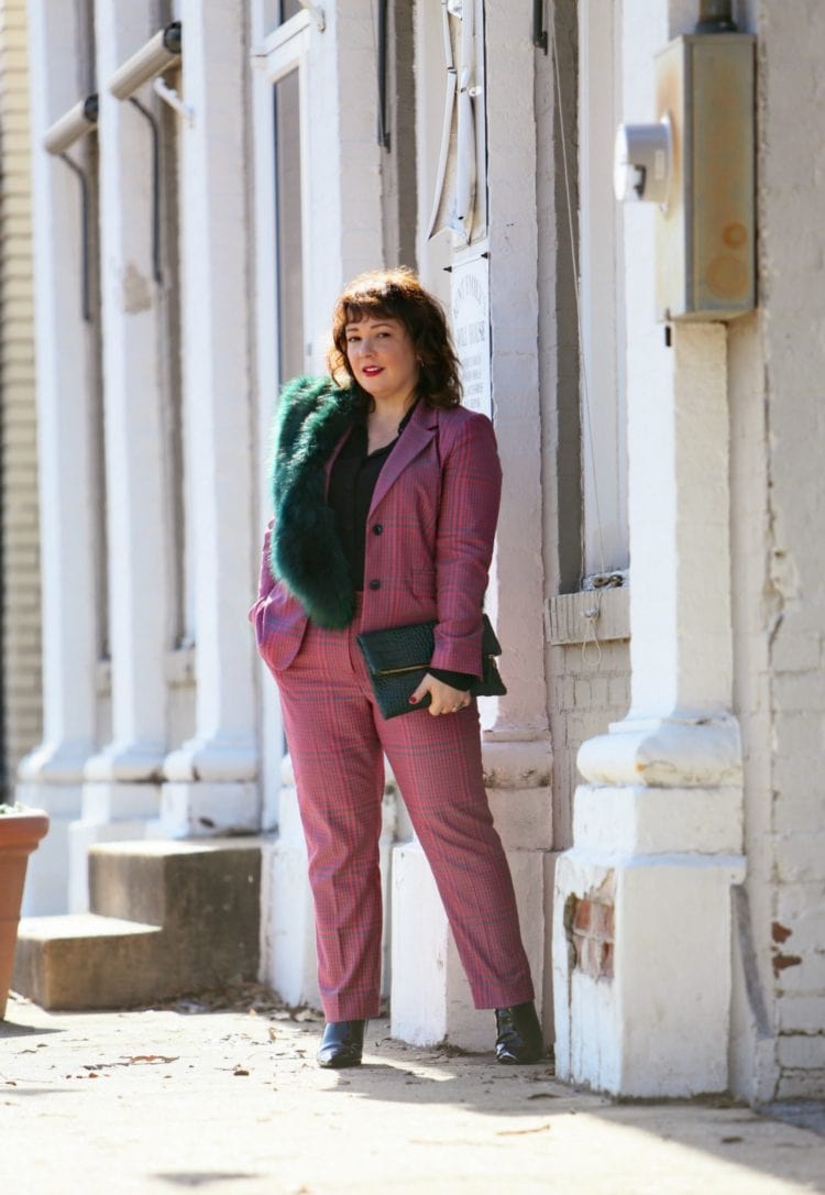 Checkered pantsuit sale