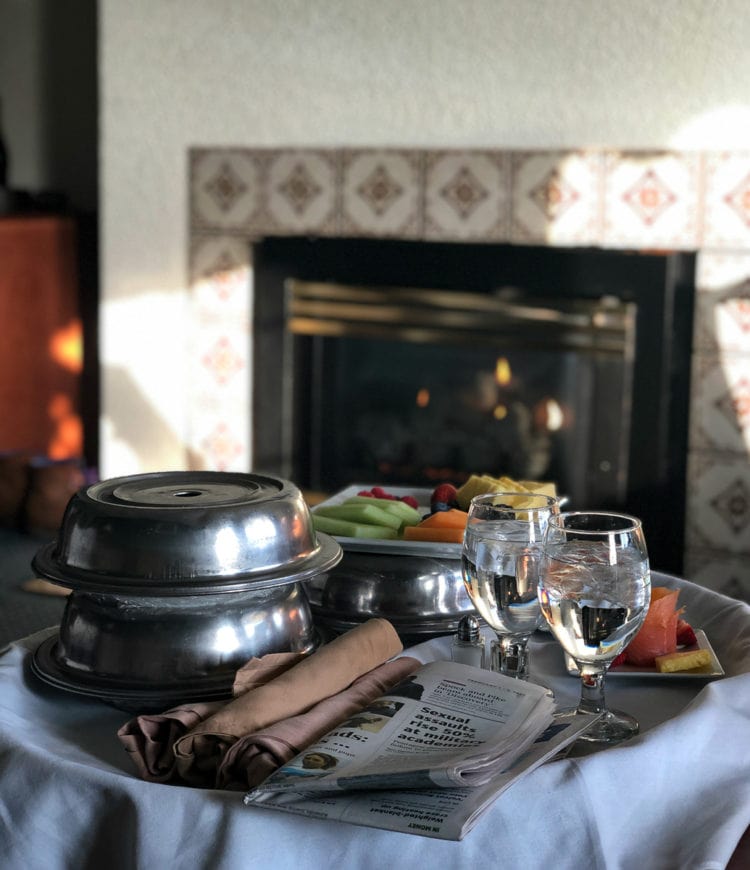 room service at the Bavarian Inn, Shepherdstown West Virginia