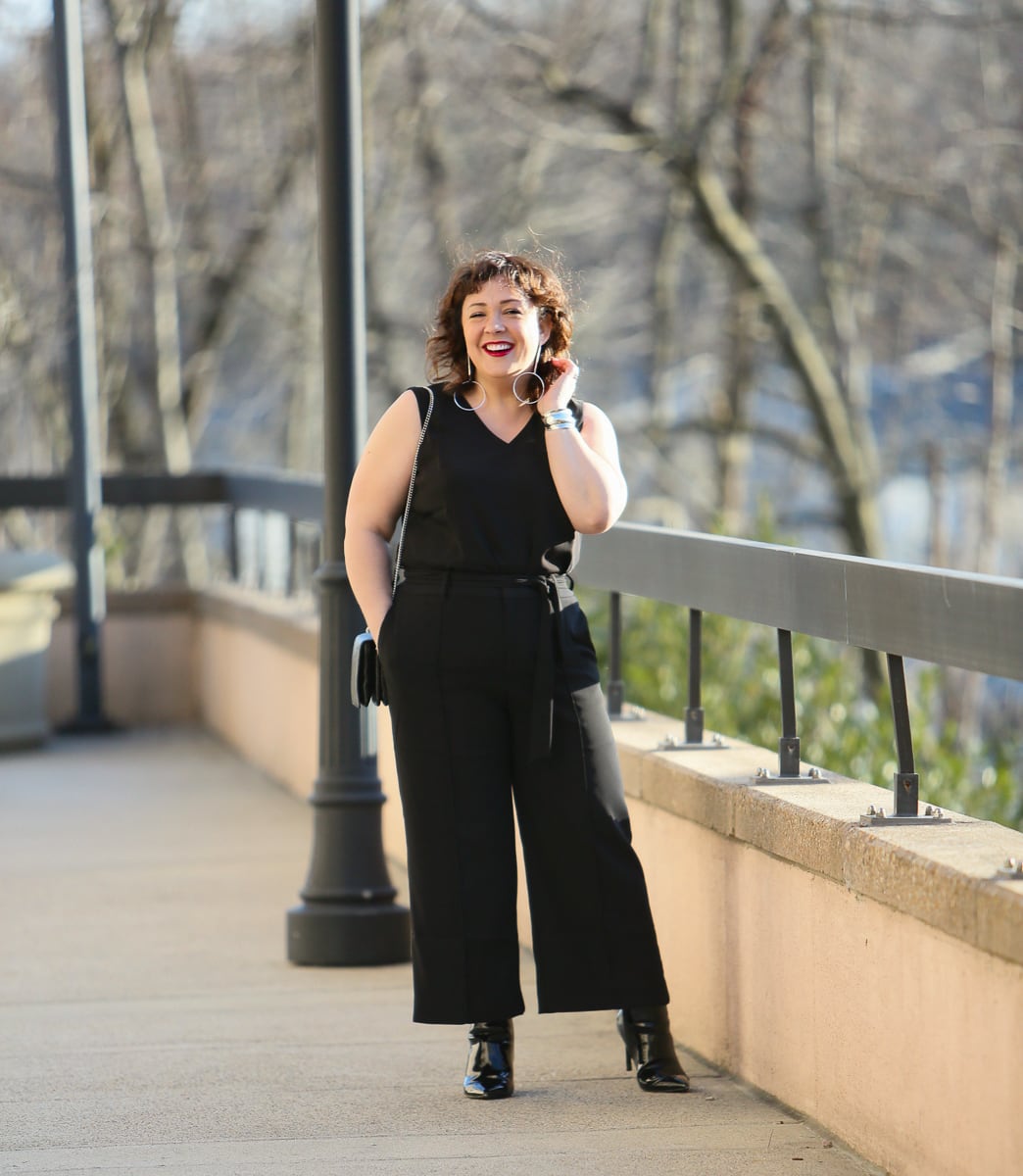 Wardrobe Oxygen in Chico’s Black Label Collection Shell and Wide Leg Cropped Pants