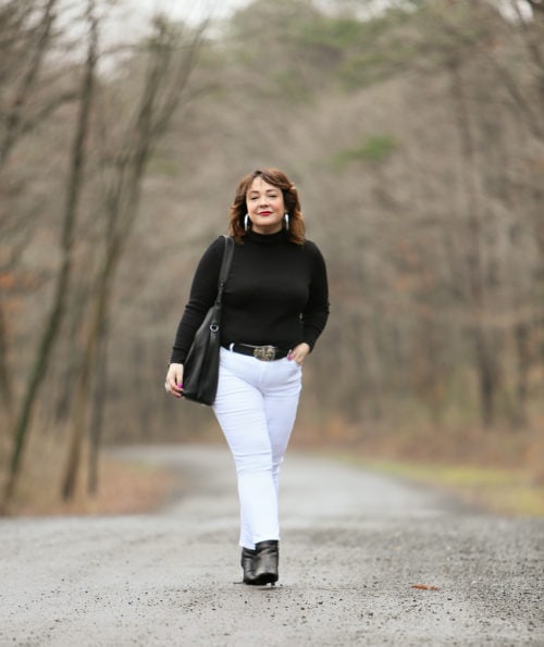 How to Style White Jeans in Winter