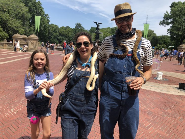 Gary family all in overalls