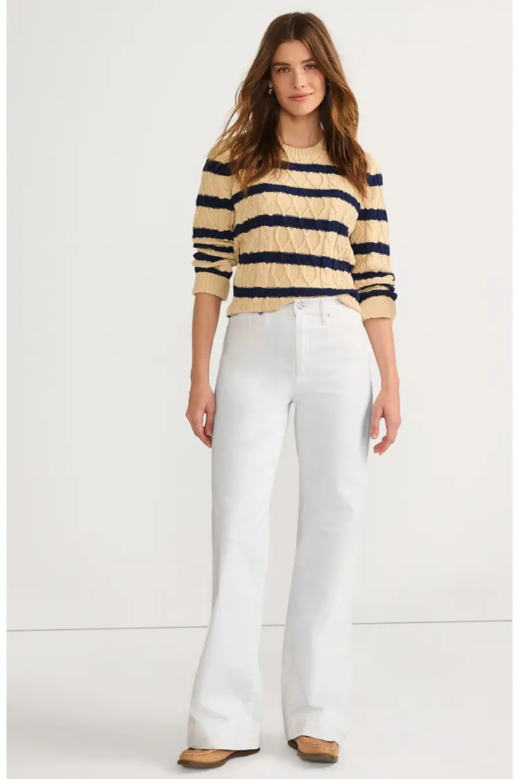 The Best White Jeans for Women Over 50: All Sizes and Lengths & The Best Styles 4 Lands' End high rise wide leg white jeans women