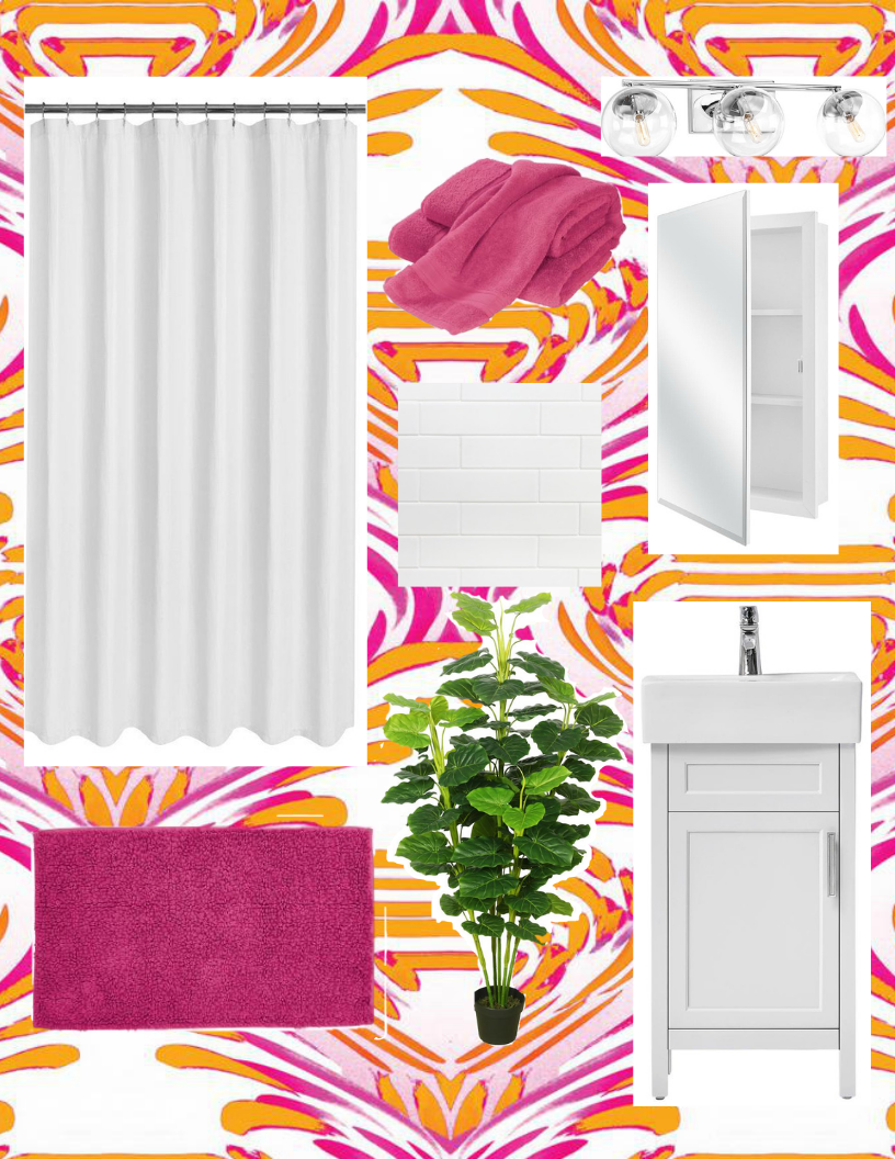 Updating a hallway bathroom with Home Depot. From wallpaper to bath linens from The Company store, Home Depot is now the destination for every aspect of updating your home