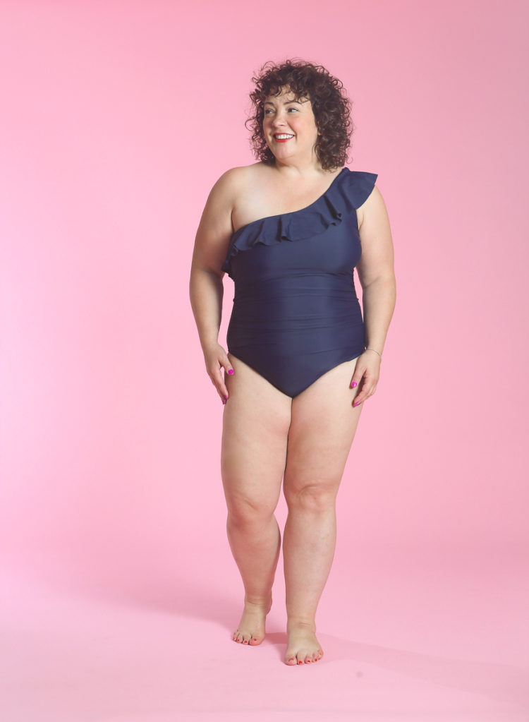 image of Wardrobe Oxygen wearing Hilor One Shoulder One Piece Swimsuit