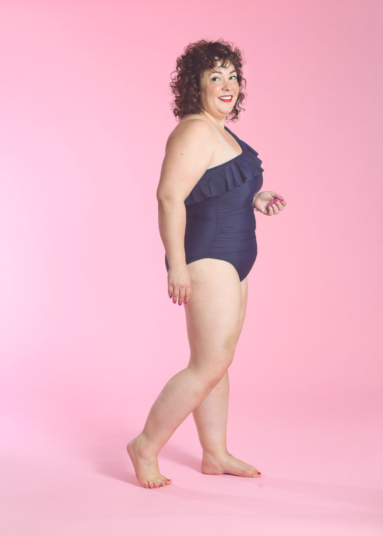 image of Wardrobe Oxygen wearing Hilor One Shoulder One Piece Swimsuit