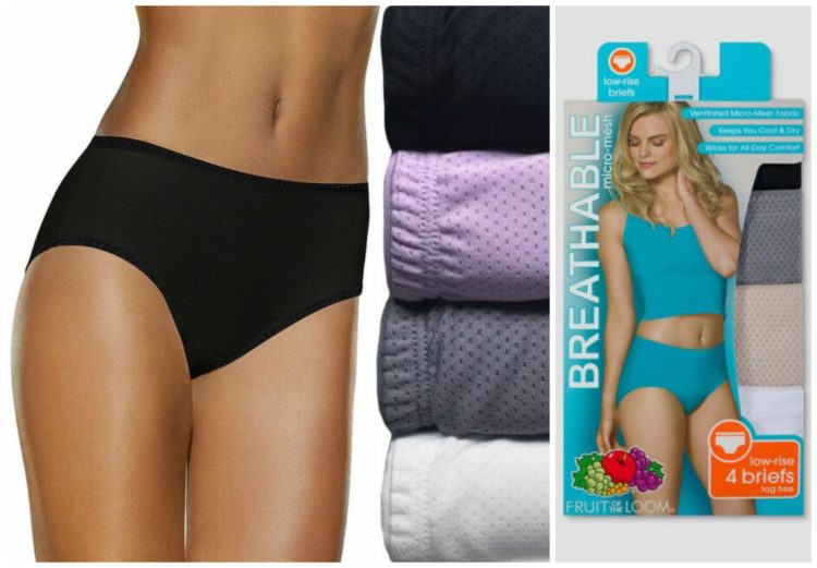 package of fruit of the loom breathable low rise brief underwear