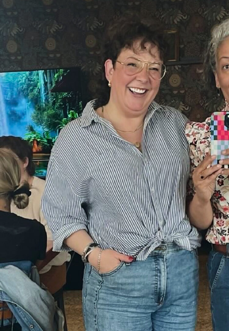 wearing the old navy boyfriend shirt