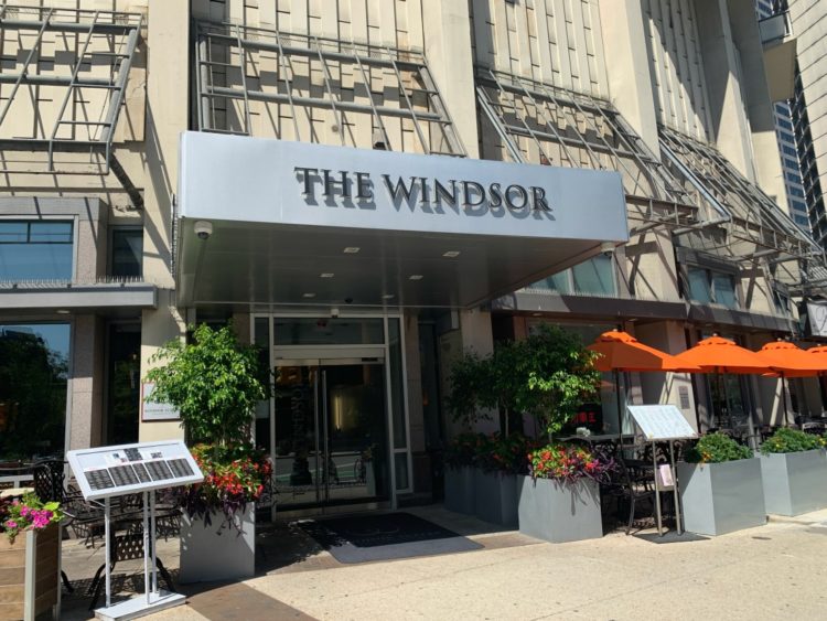 Front of the Windsor Suites hotel
