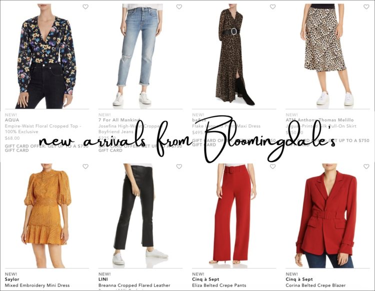 screenshot from the women's new arrivals at the Bloomingdale's website