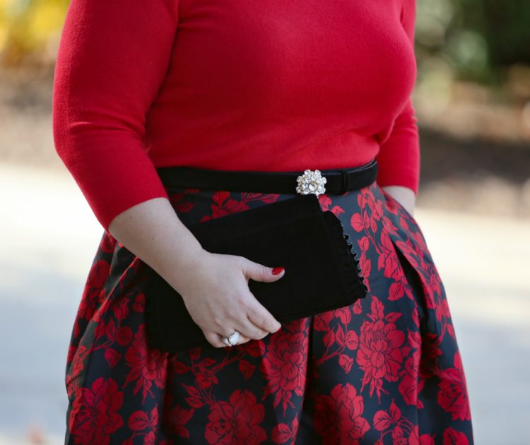 black suede clutch