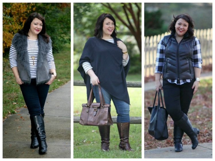 knee high boots with long skirt