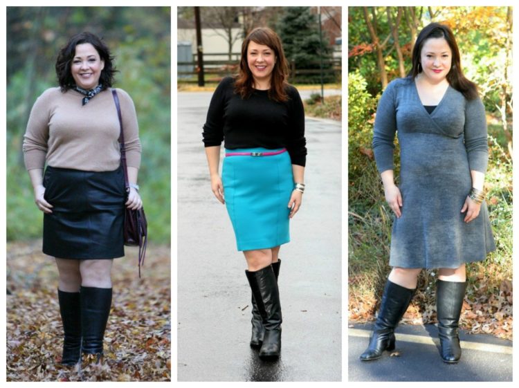 styling knee high boots with short skirts